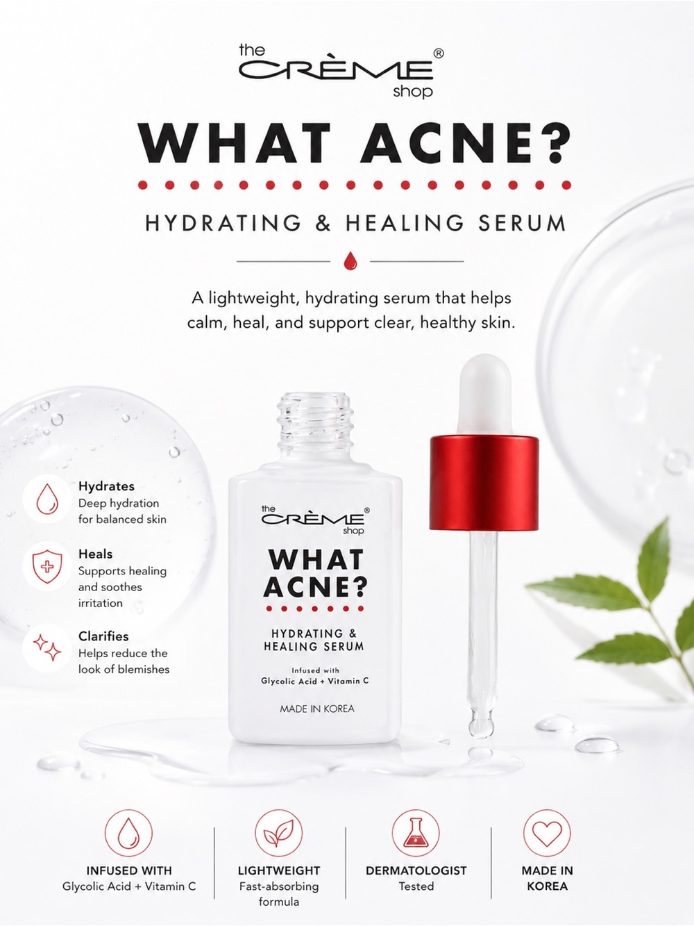 ✨ Crème Shop “What Acne?” Hydrating & Healing Serum ✨